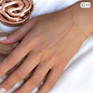 Elegant Gold Hand Chain Bracelet